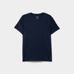T-shirt de sport droit manches courtes bleu marine femme