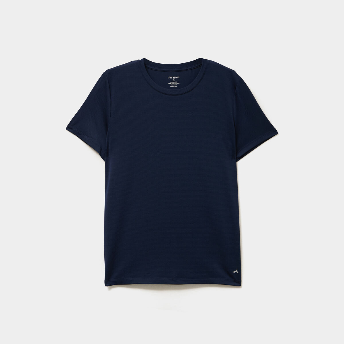 T-shirt de sport droit manches courtes bleu marine femme