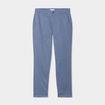 Pantalon chino droit stretch retroussé bleu gris homme