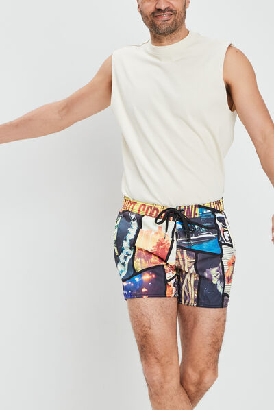 Short de bain multicolore homme