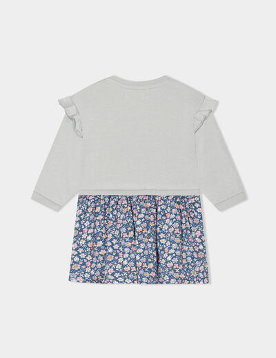 Robe effet 2-en-1 manches longues Creeks vert canard bébé fille
