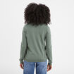 Gilet manches longues boutonné col rond vert kaki femme