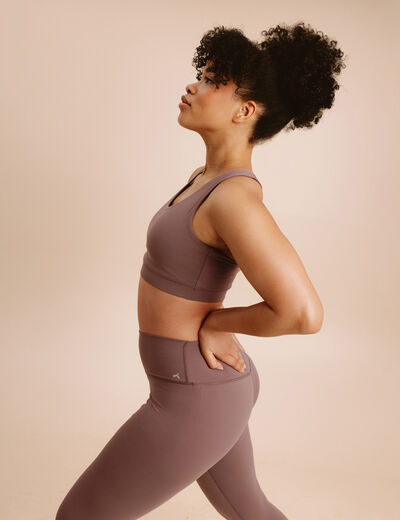 Brassi&egrave;re de sport dos nageur mauve femme