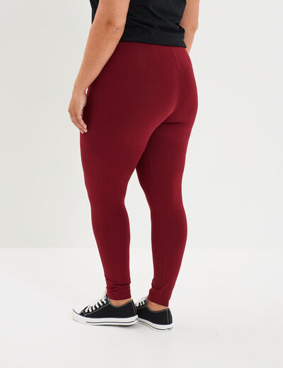 Legging bordeaux femme grande taille