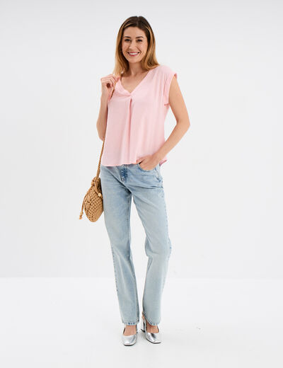 Jeans straight 5 poches coton Creeks denim triple stone femme