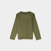 Ensemble pyjama t-shirt effet velours vert kaki gar&ccedil;on