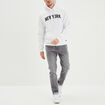 Jeans slim 5 poches denim gris homme