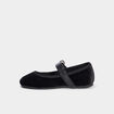Ballerines effet velours noir fille