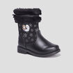 Bottes Reine des neiges noir fille