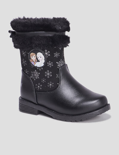 Bottes Reine des neiges noir fille