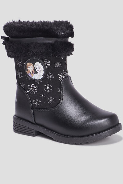 Bottes Reine des neiges noir fille