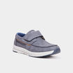 Chaussures bateau à scratchs bleu homme