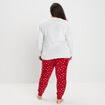Ensemble pyjama 2 pièces gris femme grande taille