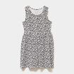 Robe patineuse sans manches coton ecru fille