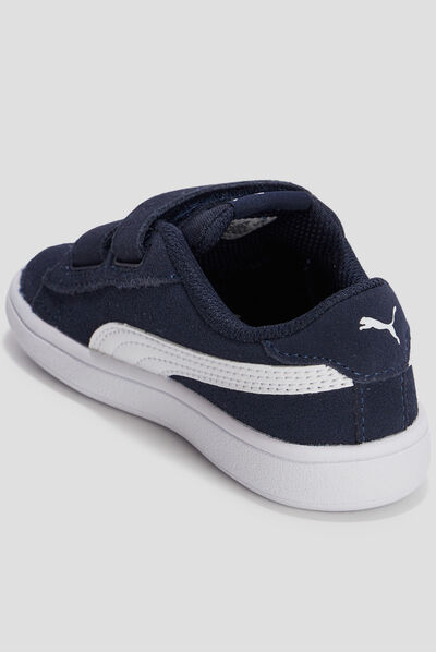 Tennis à scratchs Smash V2 SD Puma bleu marine garçon