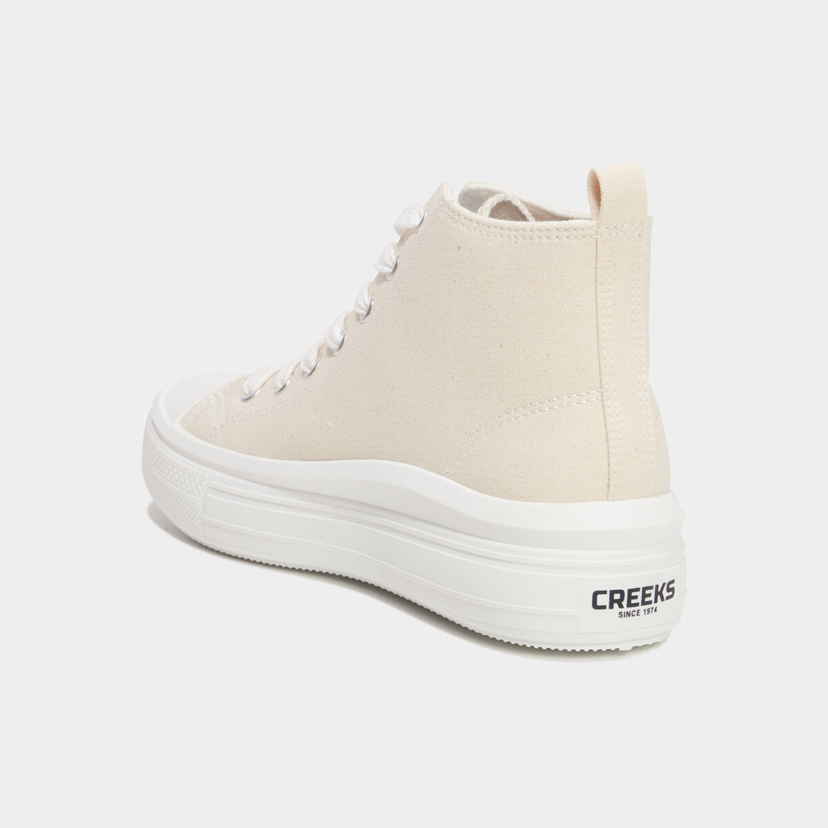 Baskets montantes en toile Creeks sable femme