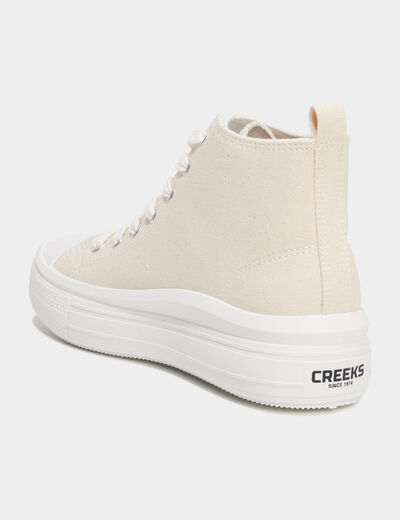 Baskets montantes en toile Creeks sable femme