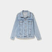 Veste courte en jean boutonn&eacute;e denim double stone femme grande taille