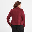 Blouson zippé effet suédine style biker bordeaux femme grande taille