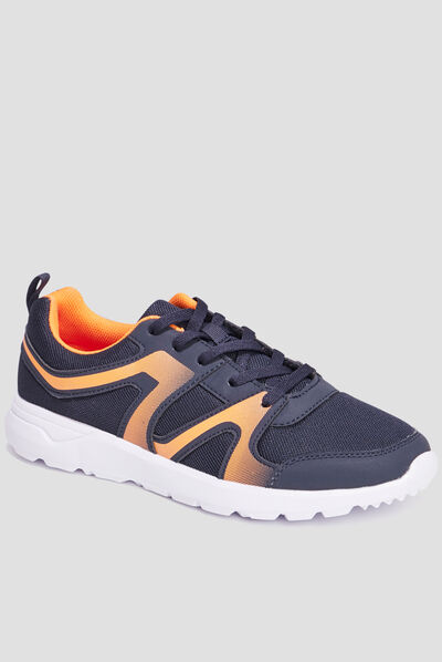 Baskets running à lacets Rexited bleu marine homme