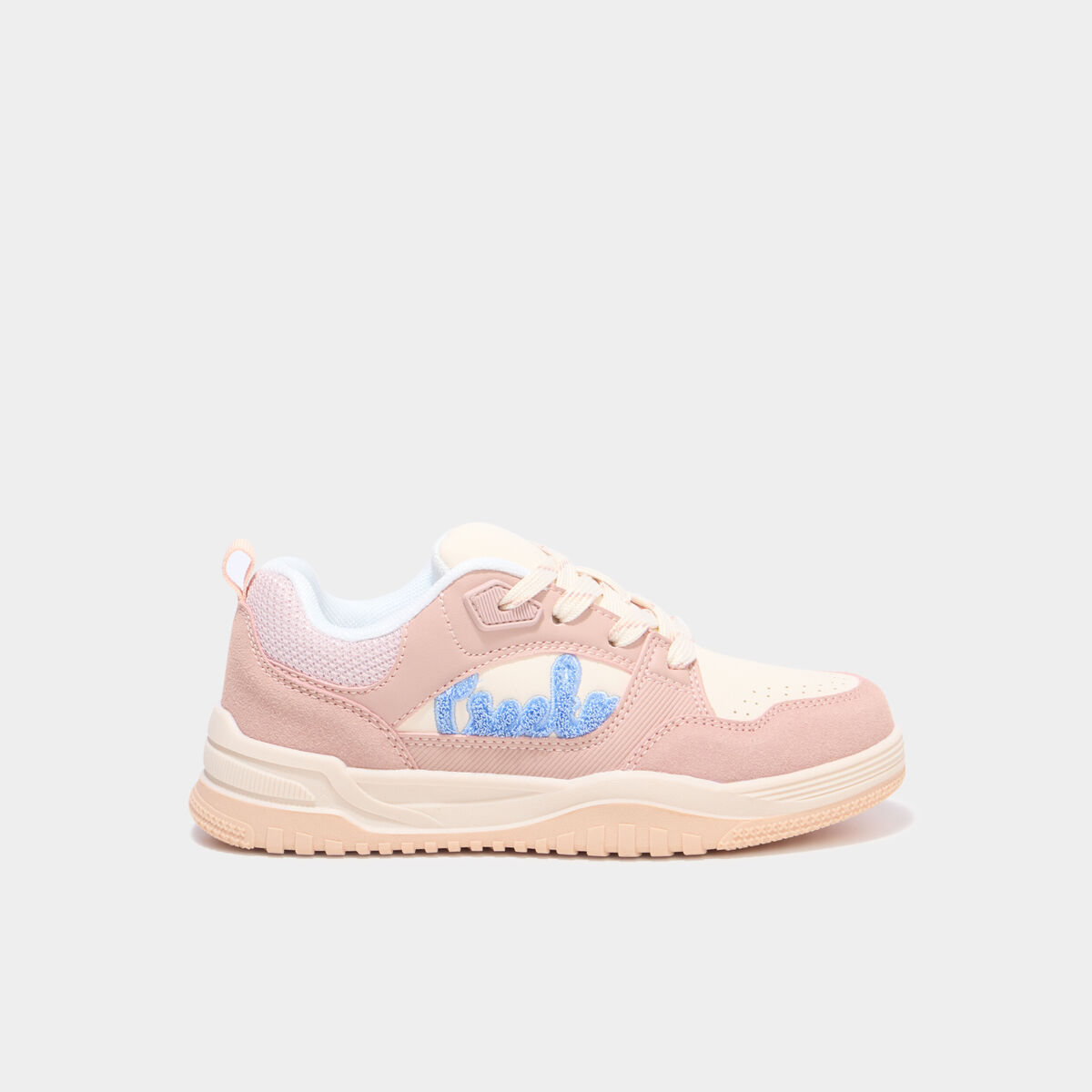 Baskets esprit skate &agrave; lacets rose fille