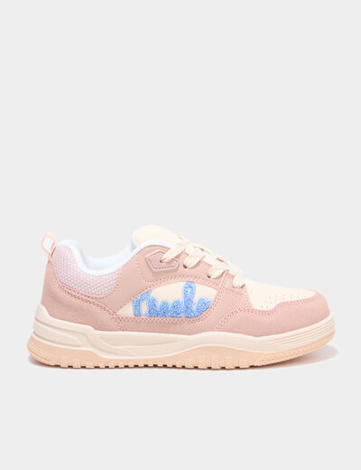 Baskets esprit skate &agrave; lacets rose fille