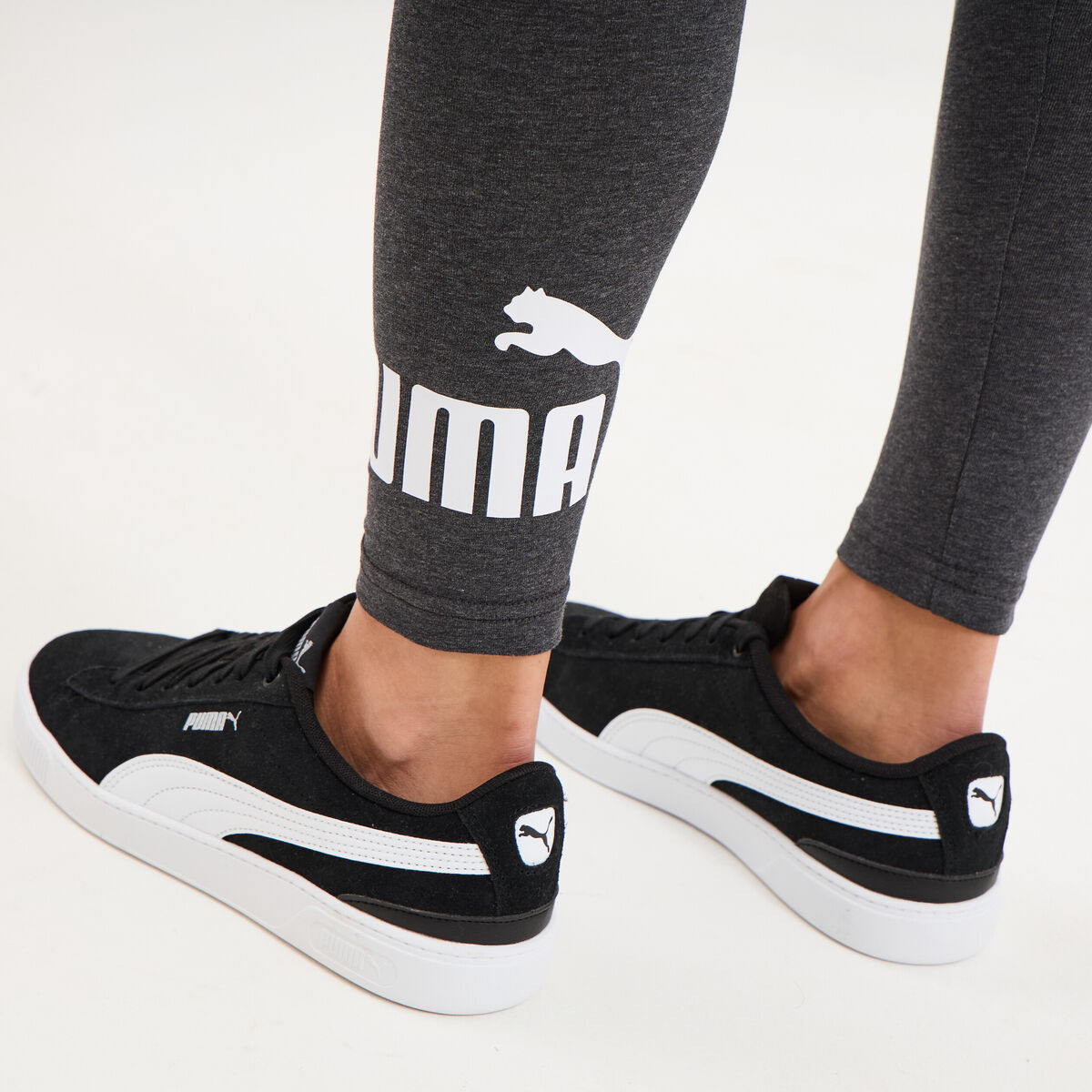 Legging de sport taille haute Puma gris argent femme