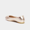 Ballerines plates m&eacute;tallis&eacute;es jaune or femme