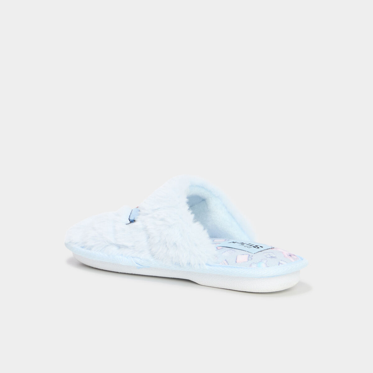 Chaussons mules fausse fourrure Stitch bleu fille