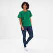 T-shirt manches courtes ballons vert femme