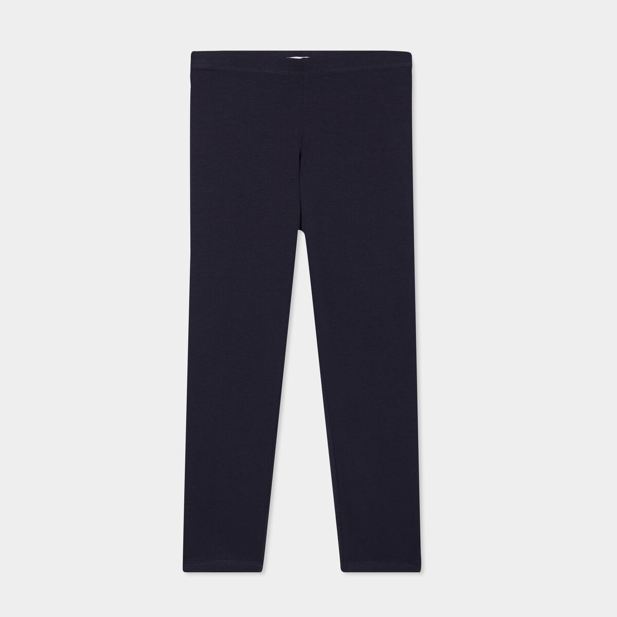 Legging 7/8 &egrave;me taille &eacute;lastiqu&eacute;e bleu marine femme