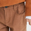 Pantalon slim stretch marron garçon