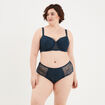 Soutien-gorge emboîtant à dentelle Izzie bleu canard femme grande taille