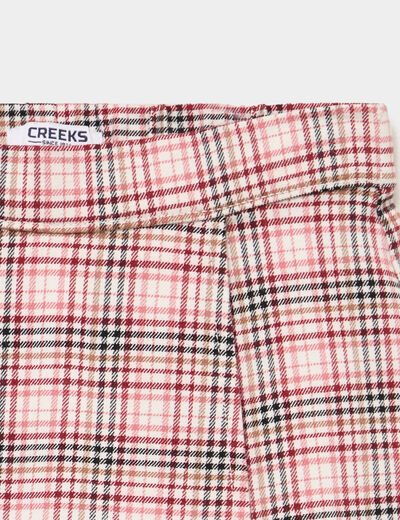 Jupe-short taille &eacute;lastiqu&eacute;e rose fille