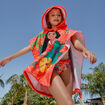 Cape de bain Vaiana orange clair fille