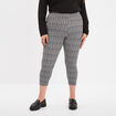 Leggings 3/4 coton noir femme grande taille