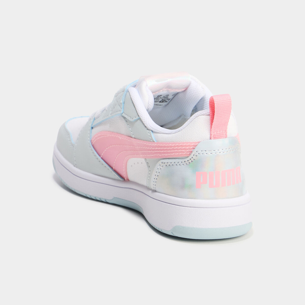 Tennis basses &agrave; scratchs Puma REBOUND V6 vert pastel fille