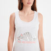 Chemise de nuit sans manches coton gris clair femme