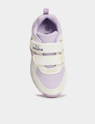 Baskets running lumineuses Frozen violet fille