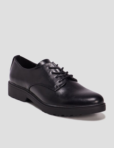 Derbies &agrave; lacets crant&eacute;es Liberto noir femme