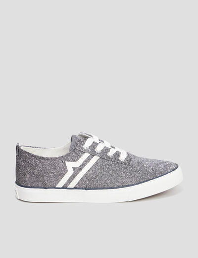 Tennis basses à lacets paillettes Creeks multicolore femme