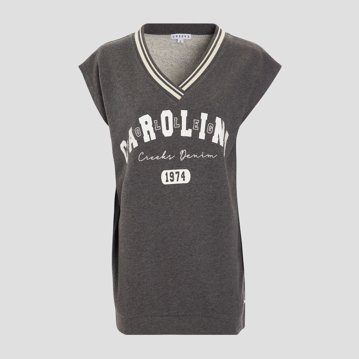 Sweat long sans manches Creeks gris foncé femme