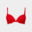 Soutien-gorge push up dentelle rouge femme