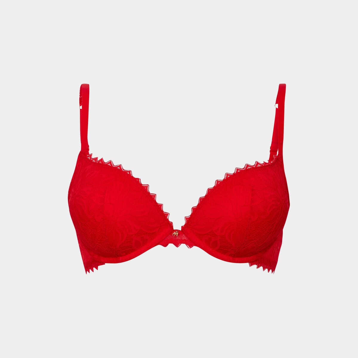 Soutien-gorge push up dentelle rouge femme