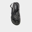 Sandales plates noir femme