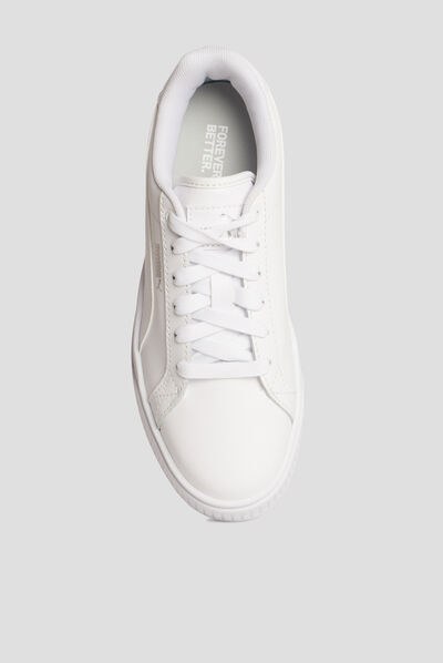 Tennis basses en cuir Puma Karmen blanc fille