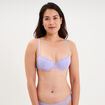 Soutien-gorge corbeille padd&eacute; dentelle parme femme
