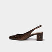 Escarpin slingback talon bloc femme multicolore femme
