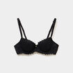 Soutien-gorge corbeille padd&eacute; dentelle noir femme