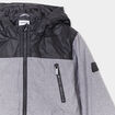 Veste zipp&eacute;e avec capuche gris gar&ccedil;on